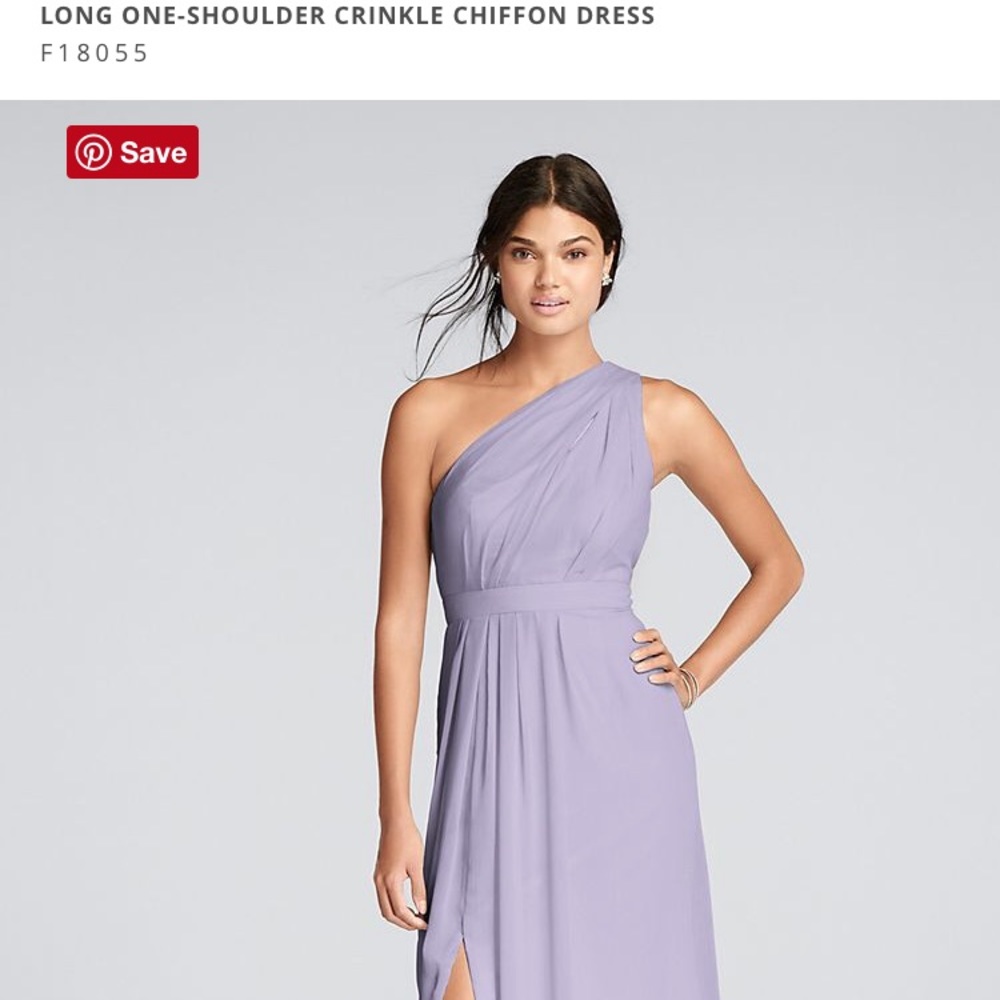 One-shoulder chiffon bridesmaid dress